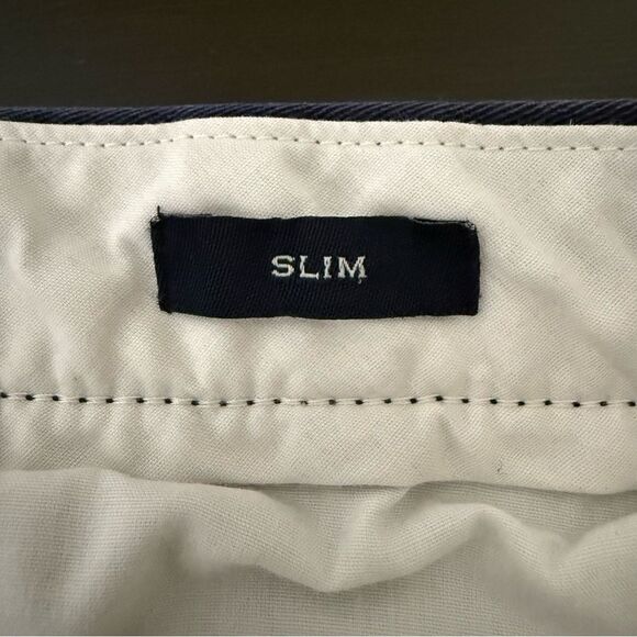 J Crew Flex Slim Fit Pants Mens Sz 33x30 Blue Chino Preppy Career Business - Picture 9 of 14